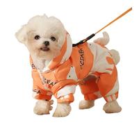 QDLTGBD Dog Costume Dog Clothes Autumn And Winter Anti-hair Loss Pet Teddy Schnauzer Rachel Winter Puppy Bichon Warm Cotton Clothes-orange Color-s