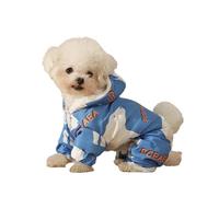QDLTGBD Dog Costume Dog Clothes Autumn And Winter Anti-hair Loss Pet Teddy Schnauzer Rachel Winter Puppy Bichon Warm Cotton Clothes-blue-l