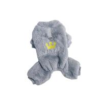QDLTGBD Dog Costume Pet Dog Clothes Winter Thick Double-sided Velvet Teddy Bichon Puppy Autumn And Winter Clothes Crown Four-legged Velvet-blue-s