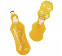 QDLTGBD Dog Water Bottle 250 500ml Dog Water Bottle Folding Drinker Plastic Portable Water Bottle Pets Outdoor Travel Drinking Water Feeder-yellow-250ml