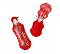QDLTGBD Dog Water Bottle 250 500ml Dog Water Bottle Folding Drinker Plastic Portable Water Bottle Pets Outdoor Travel Drinking Water Feeder-red-250ml