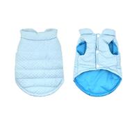 QDLTGBD Pet clothes Winter Cotton-padded Coat For Dogs, Thickened, Multi-color, Waterproof And Warm -light Blue-s