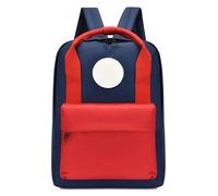 QDLTGBD School-Bag Lightweight Middle School, High School, And College Backpack For Teenage Boys And Girls, Simple Backpack Bookbag, Children's Backpack,-deep Blue With Red