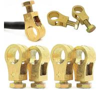 QDLZHIN Pure Copper Battery Connection Clip, Car Battery Terminal Connectors Kit, Battery Terminal Connector Clips, Negative and Positive Car Battery Cable Terminal, For Car, Van, Truck，Boat (2Pair)