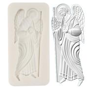 QDMOLDS Angel Relief Silicone Molds Gr oddess Fondant Mold for Cake Decoration Candy Chocolate Cupcake Topper Polymer Clay Gum Paste
