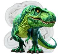 QDMOLDS Dinosaur Fondant Molds Tyrannosaurus Rex Silicone Mold for Chocolate Cupcake Topper Cake Decorating Candy Polymer Clay Gum Paste