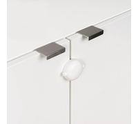 QDOS Adhesive Double Door Cabinet Lock - White - Contemporary Design - Keeps Kids Safe from Hazards - Only fits Standard Framed Cabinets - Easy One-Handed Operation - Patented ZeroPinch Design