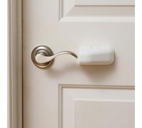 Qdos Safety Lever Handle Locks | 2 Pack | Door Lever Lock - Child Proof Double Action Lock - No Awkward Arm Rotation - Compatible With All Types of Lever Handles - Simple Installation with 3M Adhesive