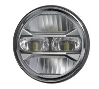 QDouiMOO Motorcycle Lights Motorcycle 5.75 Inch LED Headlight Projector Angel Eyes H4 5 3/4" Headlamp DRL Turn Signal For Sportster Dyna Iron 883(Yellow)