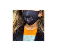 QDS Junior Halloween Monster Face Covering Kids Washable, Reusable Creepy Face Mask For Trick or Treating (Pussy Cat Design)