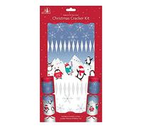 QDS Make and Fill Your Own Christmas Crackers Festive Seasonal Party Craft Kit (Penguins Skiing)