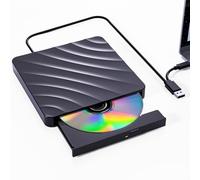 QDSYLQ External CD DVD Drive for Laptop, CD Burner USB DVD Player for Laptop, Portable External Optical Drive Disc Drive CD Reader for Windows 11/10/8/7, Linux, and Mac Mini Macbook Air Pro iMac