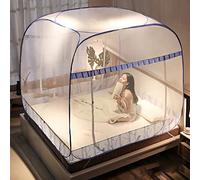 QDTD Mosquito Mesh Net Bed Canopy Camping Double Portable Travel Home Anti Mosquito Tent Foldable Pop Up Bed Netting Free Standing Kids Adult Bottomed Sleep Bug Nets Outdoor(Size:1.2 * 2m(4 * 6.6ft))