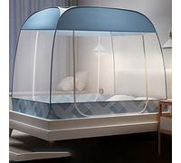 QDTD Mosquito Mesh Net Bed Canopy Camping Double Portable Travel Home Anti Mosquito Tent Foldable Pop Up Bed Netting Free Standing Kids Adult Bottomed Sleep Bug Nets Outdoor(Size:1.5 * 2m(5 * 6.6ft))