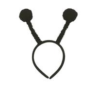 QDTK Black antenna headband costume as a bee, snail, ant, insect props with bendable plush pom pom bopper