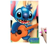 QDUODUO Diamond Painting for Adults Beginners and Children from 6 Years, Cartoon Stitch 5D Diamond Painting Pictures, 30 x 40 cm Large DIY Diamond Painting Mosaic Making Kit for Home Decoration and
