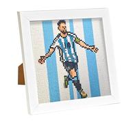 QDUODUO Football Diamond Painting with Frame for Children from 6 Years and Adults Beginners, LM10 Football 5D Diamond Painting Pictures, 20 x 20 cm, Small DIY Mosaic Making Kit for Home Decoration and