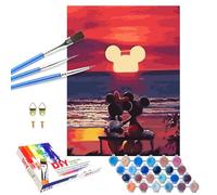 QDUODUO Paint by Numbers for Kids Adults 40x50cm Large Paint by Numbers with Canvas Brush Acrylic Pigments Anime Mickey Mouse DIY Painting Kit for Boys Girls
