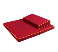 QDZC Japanese Foldable Meditation Cushion Set,Yoga Meditation Floor Pillow,Large Meditation Mat and Pillow Set for Sitting on Floor for Floor Balcony Mat Bedroom Patio red-80cm