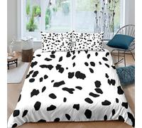 QDZHCPMYK 3D Printed Animal spots Bedding Cover Microfiber Wildlife pattern design Quilt Cover Hypoallergenic Wrinkle Free Comfortable for Guest Room Daily Bedding Use Single（135x200cm）