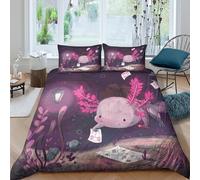 QDZHCPMYK 3D Printed underwater creature Duvet Cover Polyester fantasy illust Quilt Cover Stain Resistant Easy Care for Uni Student Shared Apartment Bedroom Daily Use Double（200x200cm）