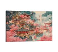 QDZHCPMYK Chinese Landscape Painting3D Canvas Wall Art Picture Print for Home Decor Chinese Style12x18inch(30x45cm)