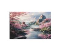QDZHCPMYK Chinese Landscape PaintingCanvas 3D Printing Murals,Chinese Style Living Room Decorations, Bedroom Paintings20x30inch(50x75cm)