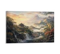 QDZHCPMYK Chinese Landscape PaintingWall Art for Living Room Decor Abstract Pictures Anvas Prints Minimalist Modern A Rtwork for Bedroom OfficeChinese Style Home Decoration 20x30inch(50x75cm)