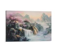 QDZHCPMYK Chinese Landscape PaintingWall Art for Living Room Decor Abstract Pictures Anvas Prints Minimalist Modern A Rtwork for Bedroom OfficeChinese Style Home Decoration 12x18inch(30x45cm)
