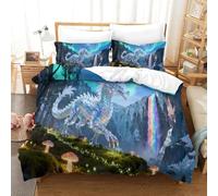 QDZHCPMYK Chinese Loong Duvet Cover Sets 3 PCS Hotel Quality Quilt Cover Bed Sets Bed Covers with Pillowcases with Zipper Closure Hypoallergenic Soft Breathable Microfiber Single(140x200cm)