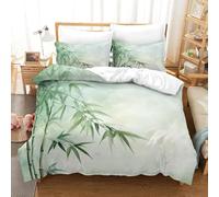 QDZHCPMYK Chinese Style Duvet Cover Sets 3 PCS Hotel Quality Quilt Cover Bedding Set Bed Covers with Pillowcases with Zipper Closure Ultra Soft Anti Allergic Microfiber King(220x240cm)