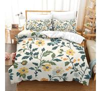 QDZHCPMYK Flower 3D Printed Comforter Cover Set Duvet Cover Bedding Set for Kids Teens Boys Room Decor Microfiber Quilt Cover 3 Pcs with Pillow Case Hidden Zipper Super King（260x220cm）