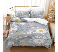 QDZHCPMYK Flowers And Plants Duvet Cover 3 PCS Hotel Quality Quilt Cover Bedding Sets Bed Covers with Pillowcases with Zipper Closure Ultra Soft Anti Allergic Microfiber Super King（260x220cm）