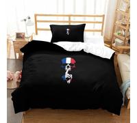 QDZHCPMYK French Flag 3D Printed Duvet Cover Set Bedding Set,Soft Microfiber Pillowcases,Hidden Zipper Quilt Cover Easy Care Comforter Cover for Kids Boys Girls Teens Single（135x200cm）