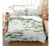 QDZHCPMYK Green Rattan Pattern Duvet Cover Set with Pillowcase Duvet Quilt Cover 3D Bedding Set for Kids Boys Girls Teens Microfiber Comforter Cover Hidden Zipper Super King（260x220cm）