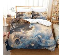 QDZHCPMYK Nine Tailed Spirit Fox Duvet Cover Sets 3 PCS Hotel Quality Quilt Cover Bedding Bed Covers with Pillowcases with Zipper Closure Breathable Stylish Comforter King（220x240cm）