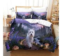QDZHCPMYK Old Man Schnauzer 3D Printed Duvet Cover Microfibre Soft Quilt Covers Bedding Sets with Pillowcase Easy Care Comforter Cover Hidden Zipper for Kids Boys Girls King(220x240cm)