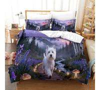 QDZHCPMYK Old Man Schnauzer Duvet Cover Set 3 PCS Hotel Quality Quilt Cover Bed Sets Bed Covers with Pillowcases with Zipper Closure Ultra Soft Hypoallergenic Microfiber Super King(260x220cm)