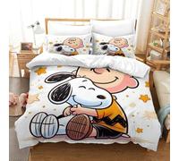 QDZHCPMYK Snoopy Pussy 3D Printed Duvet Cover Set Bedding Set,Soft Microfiber Pillowcases,Hidden Zipper Quilt Cover Easy Care Comforter Cover for Kids Boys Girls Teens King（220x240cm）