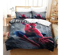 QDZHCPMYK Spider-Man Duvet Cover Sets 3 PCS Hotel Quality Quilt Cover Bed Sets Bed Covers with Pillowcases with Zipper Closure Ultra Soft Anti Allergic Microfiber Single（140x200cm）