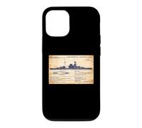 QE Class British WW2 Malaya Battleship Diagram Infographic Case for iPhone 12/12 Pro