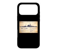 QE Class British WW2 Malaya Battleship Diagram Infographic Case for iPhone 17 Pro Max