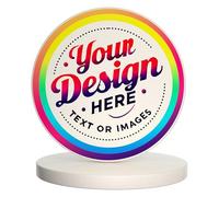 QEADEAYEA 30-100 Custom Ceramic Poker Chips - 10 Gram - Personalized Drink Tokens with Your Logo, Text or Image - Great for Poker Nights, Bar Promotions, Events & Gifts