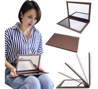 QEAHZ Adjustable Mirror - Large Size, Brown, Face Down Mirror for Vitrectomy, Watch TV During Eye Surgery Recovery