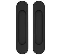 Qeapug 2 Pcs Kitchen Cabinet Door Handles, Flush Sliding Door Pull Handles, Self-Adhesive Concealed Embedded Sliding Door Flush Pull Handles for Bedroom Wardrobe Furniture Door Handles, 180x40x5.7mm