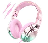 QearFun USB C Headphones Wired with Mic, 85/94dB Volume Limit, Foldable
