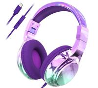 QearFun USB C Headphones Wired with Mic, 85/94dB Volume Limit, Foldable
