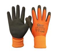 QEARSAFETY 1 Pair Thermal Work Glove, Cold Resistance Glove, Fleece Lining, Fully Latex Rubber Coated For Water Proof, Sandy Soft/Anti-Slip Palm For Grip,10/XL