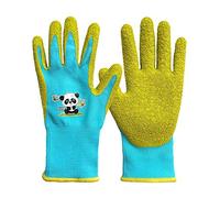 QEARSAFETY Kids Youth,Protective Gloves, Breathable Knitted Elastic Inner, Textured Latex Non-Slip Palm, Safe for Gardening, Crabbing, Shellfish Hunting, and Outdoor Play (7-9 Years)