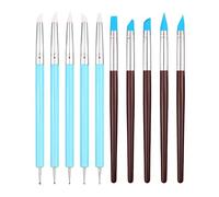 QEAS 10PCS Clay Sculpting Tools, Polymer Clay Tools with Double-Headed Design, Easy to Use Clean, Clay Tools Sculpting for Ceramic, Pottery Sculpture, Fondant Craft, Pottery Craft, Rock, Nail